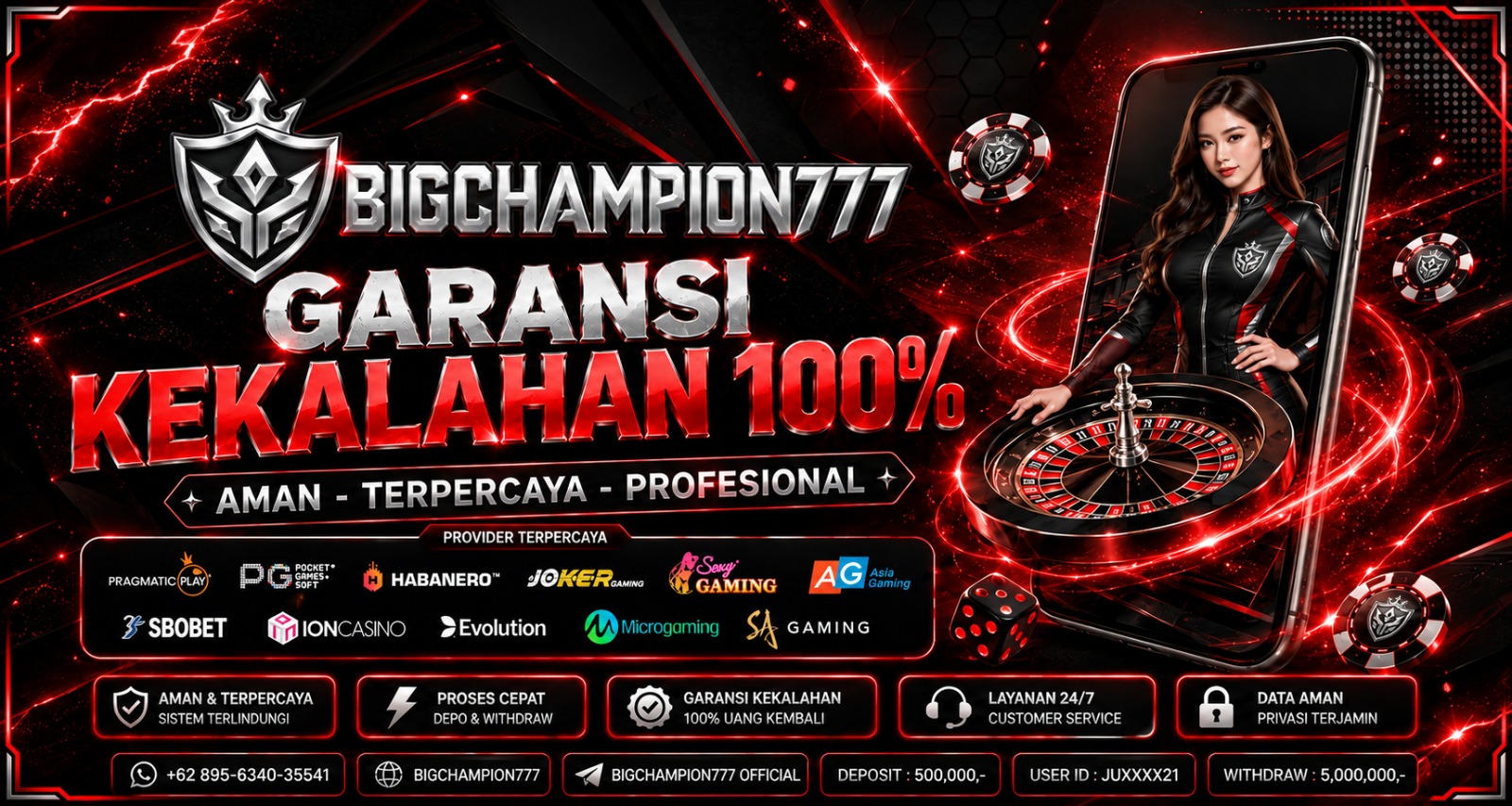 GARANSI KEKALAHAN 100%
