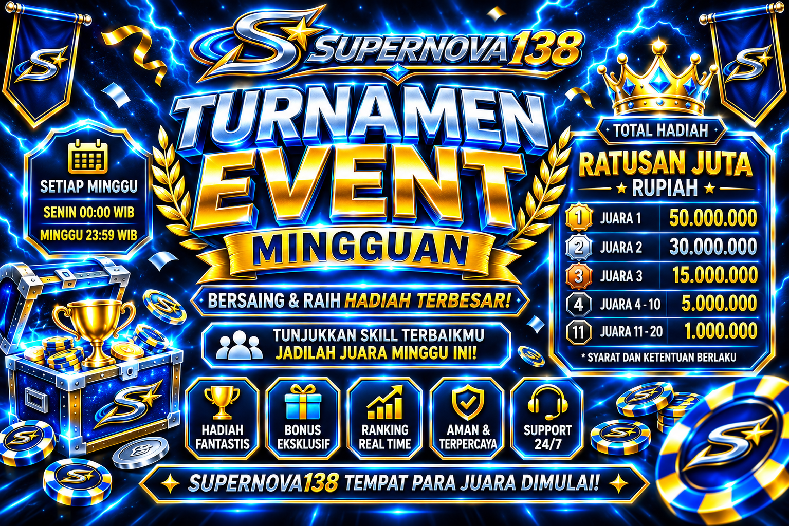 EVENT TURNAMEN MINGGUAN SUPERNOVA138